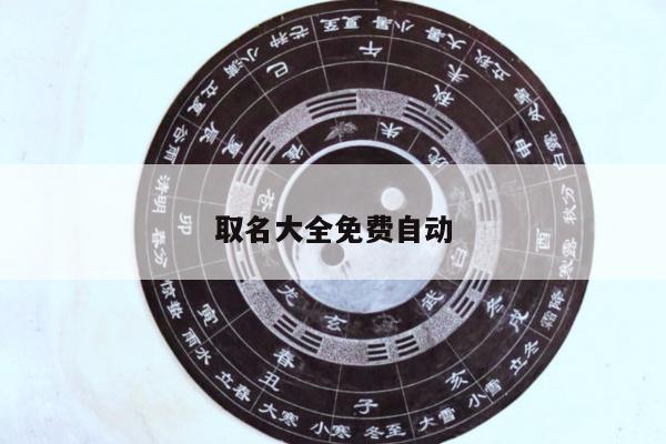 取名大全免费自动